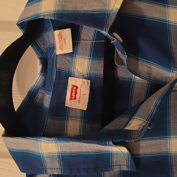 LEVI'S BRAND MEN'S SIGNATURE LONG SLEEVE FRONT BUTTON PLAID SHIRT SIZE LARGE - Picture 4 of 16